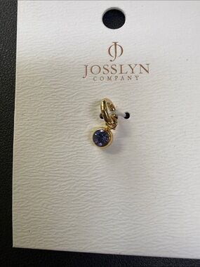 Josslyn Company Gold Drop Earring with Amethyst Stone